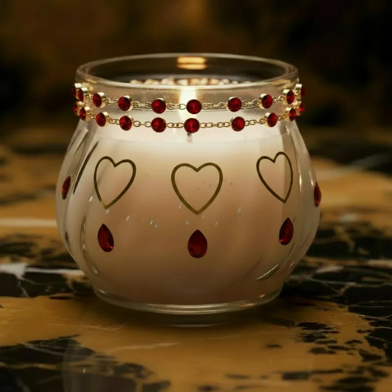 S3 - LUX cubic jar comprising white candle beeswax