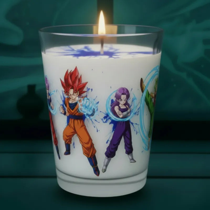 Dragon ball theme candle with multi animated characters