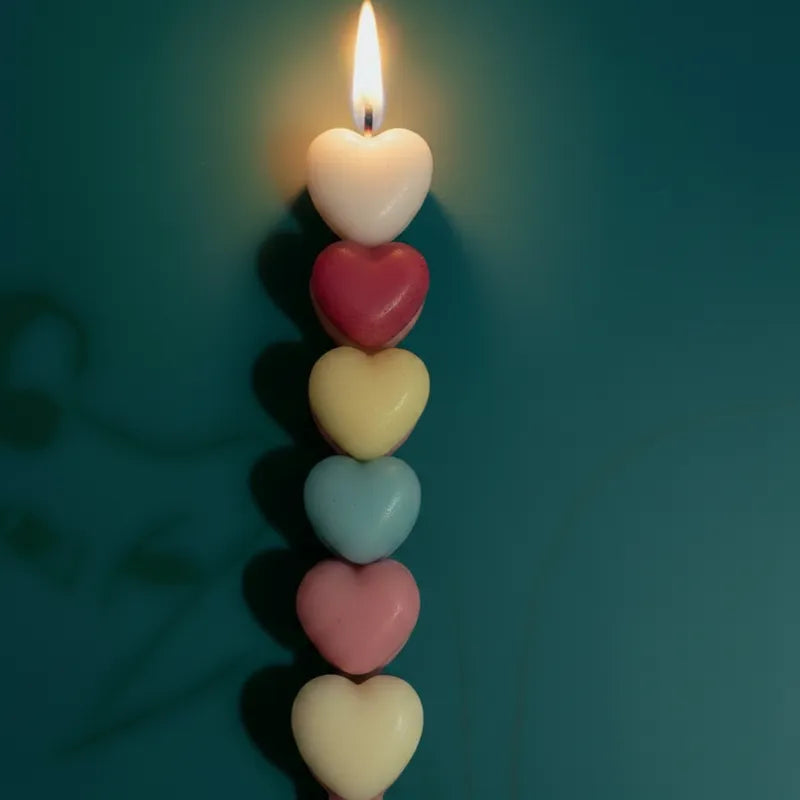 Upright view of candle when lit