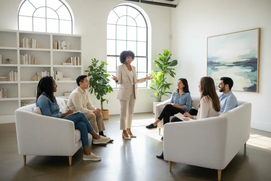 Group therapy session in our office/setup.