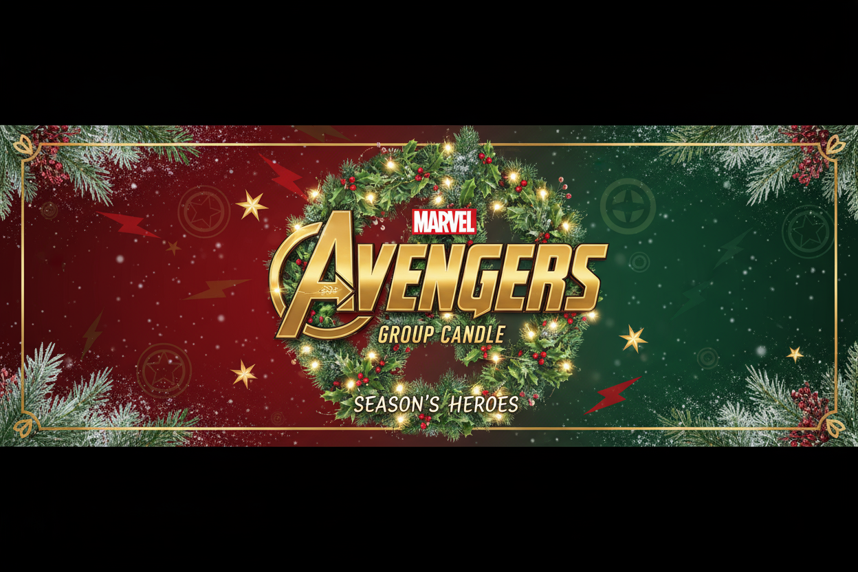 Avengers Logo Wreath Banner