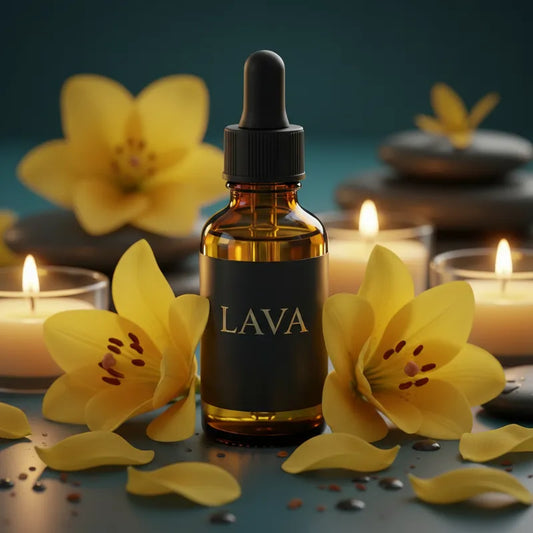Solar Plexus Chakra Oil – Manipura in tinted dark glass dropper bottle 