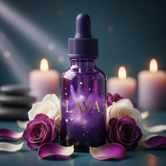 Crown Chakra Oil – Sahasrara  in tinted dark glass