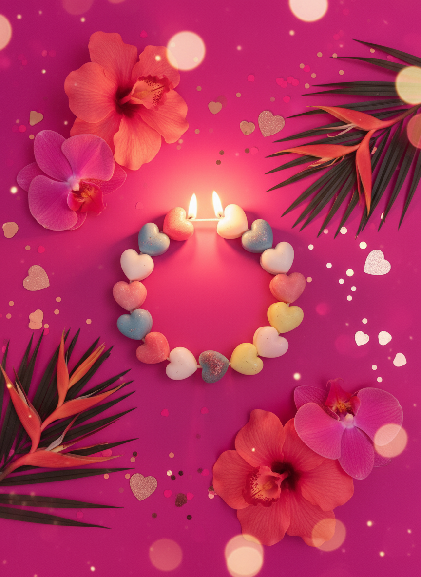 Circle Wreath Fuchsia Purple