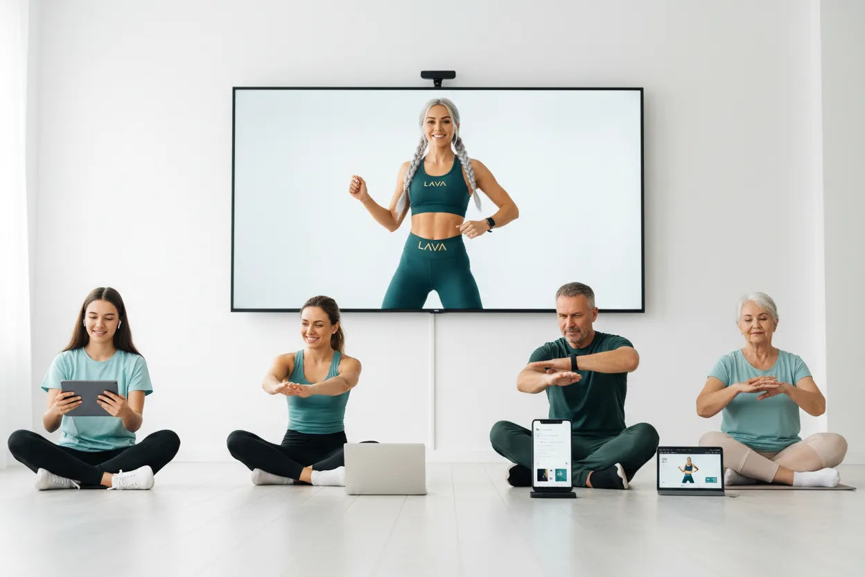 People participating in one on one virtual fitness 