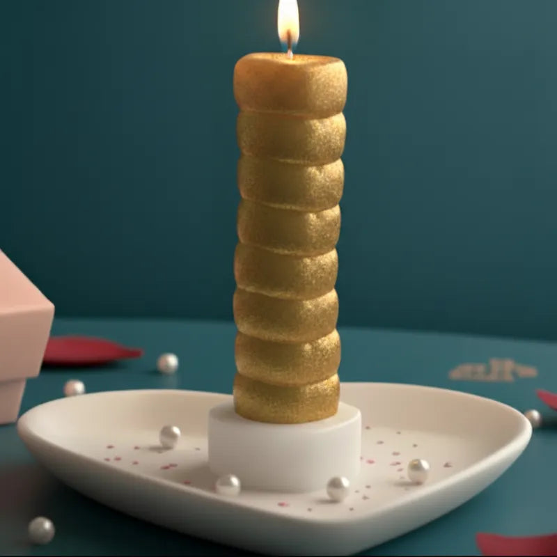 gold color candle