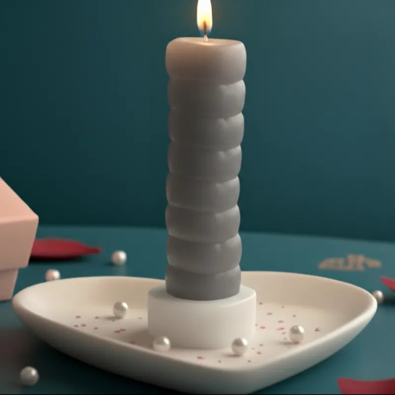 gray color candle