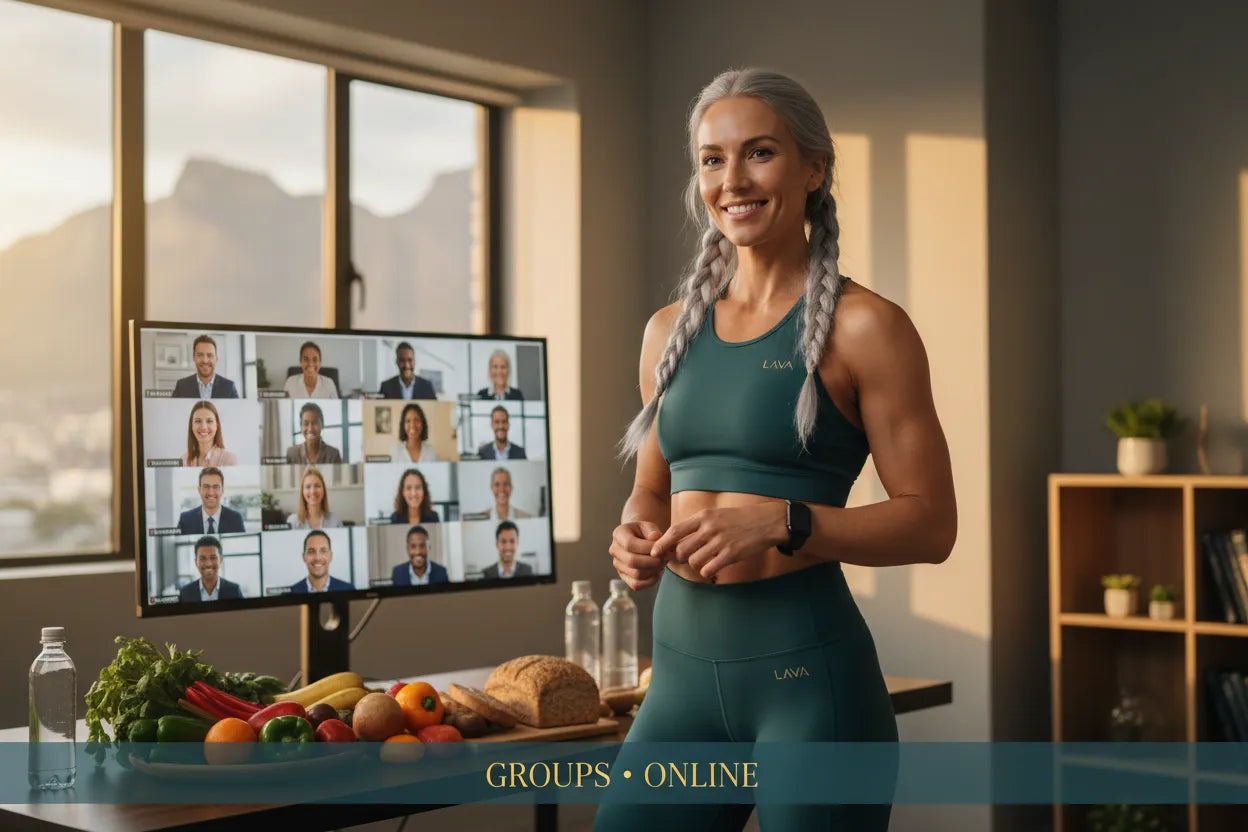 Lava trainer engaging with a group 