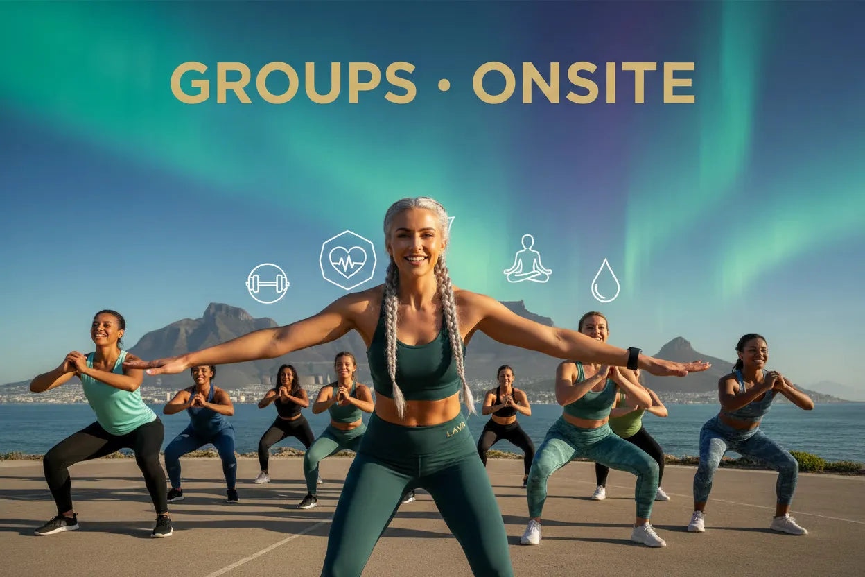 Group of people participating in a fitness class