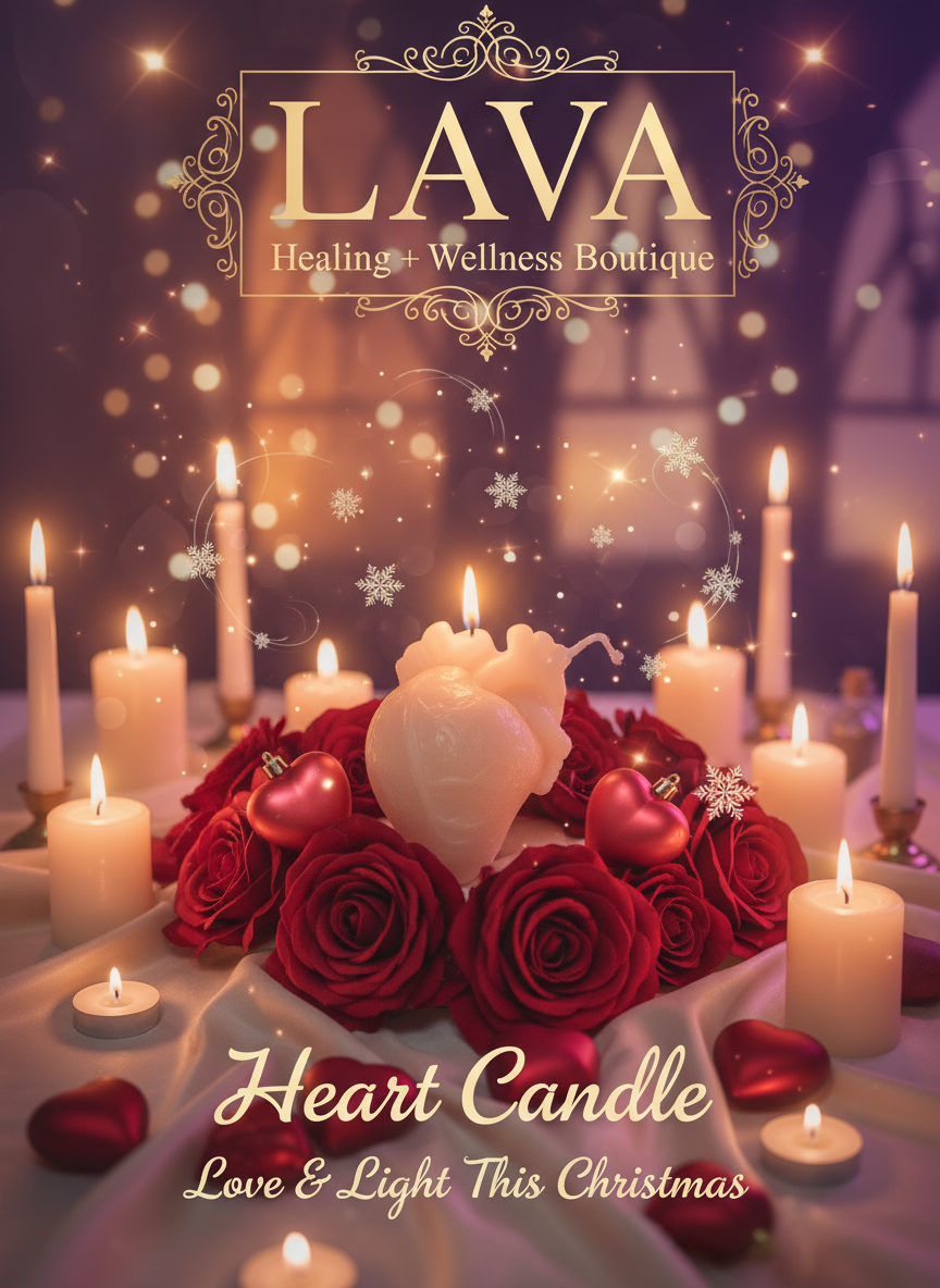 Heart Candle Christmas Banner