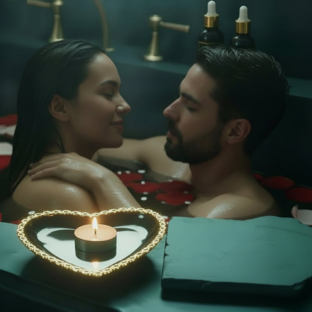 Decorative bathtub featuring 'LAVA heart-shape-holder-4