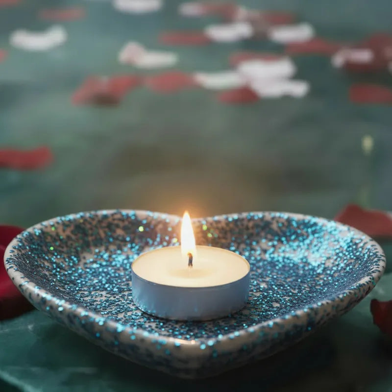 blue heart shape holder