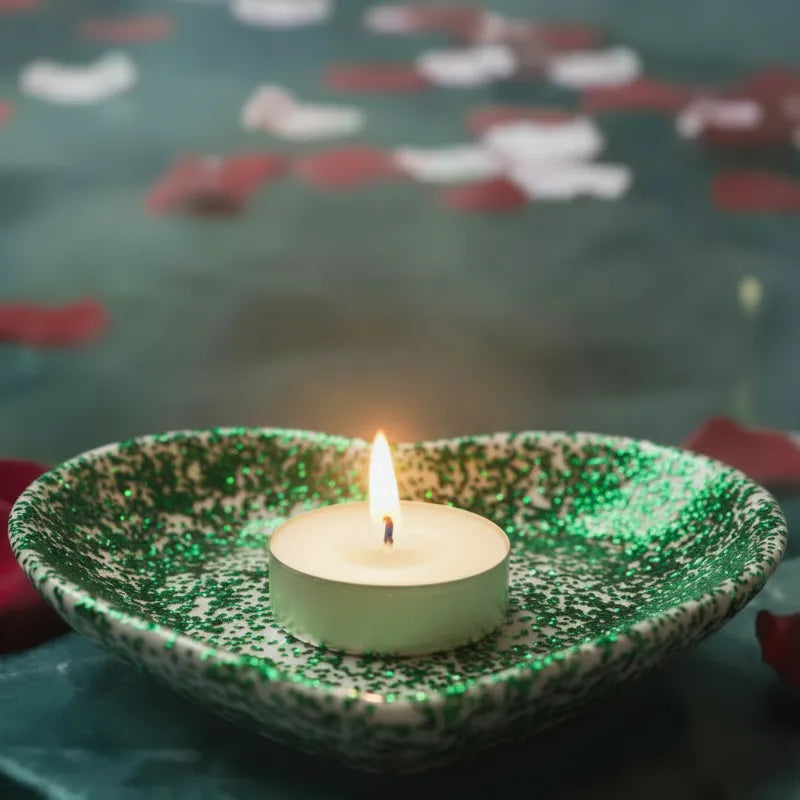 green heart shape holder
