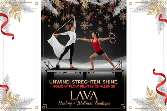 LAVA Christmas Pilates Banner - Striking Monochrome