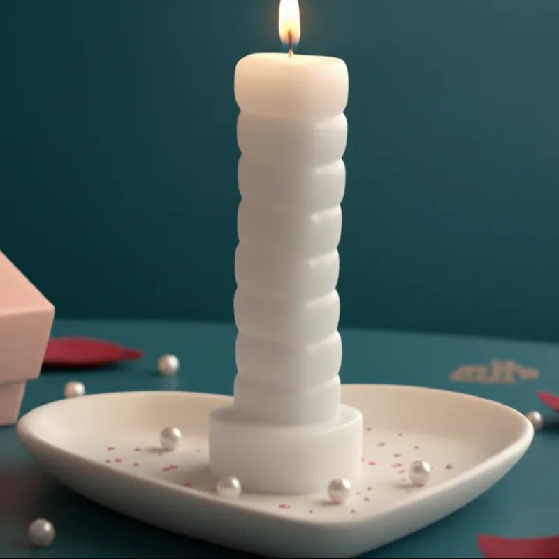 white color candle