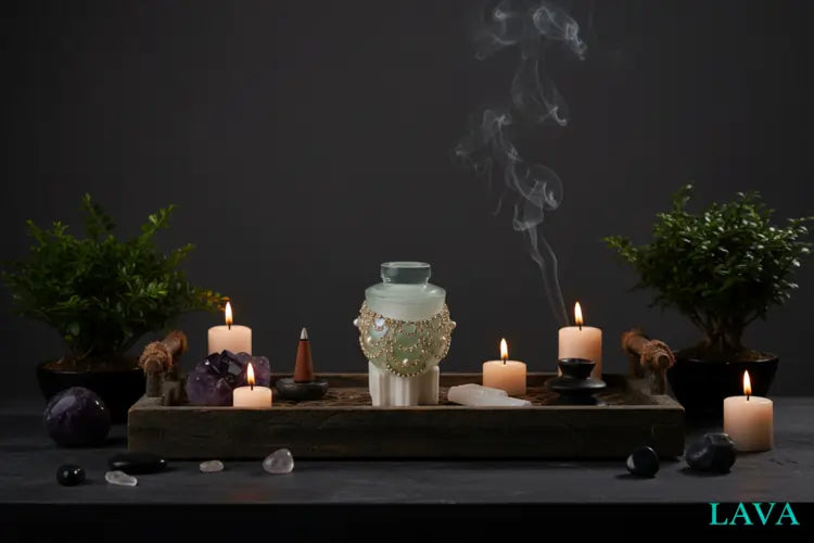 Luxury Jar: Pearl and Cubic - S3
displayed in our zen room