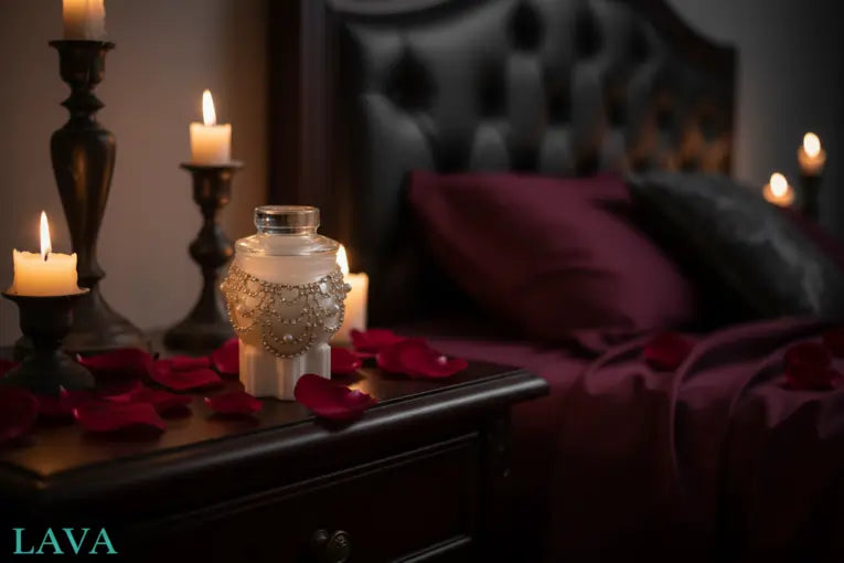 Luxury Jar: Pearl and Cubic - S3
jar in the bedroom