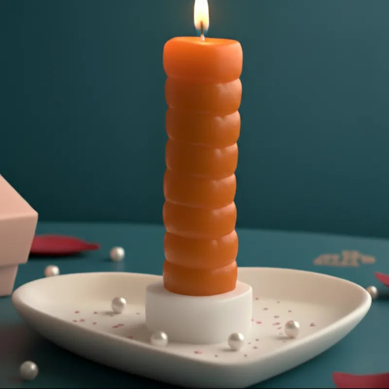 orange color candle
