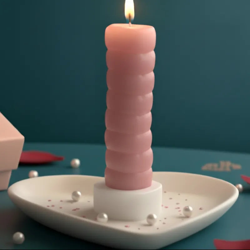 pink color candle