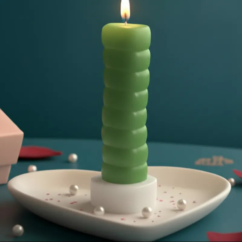 green color candle