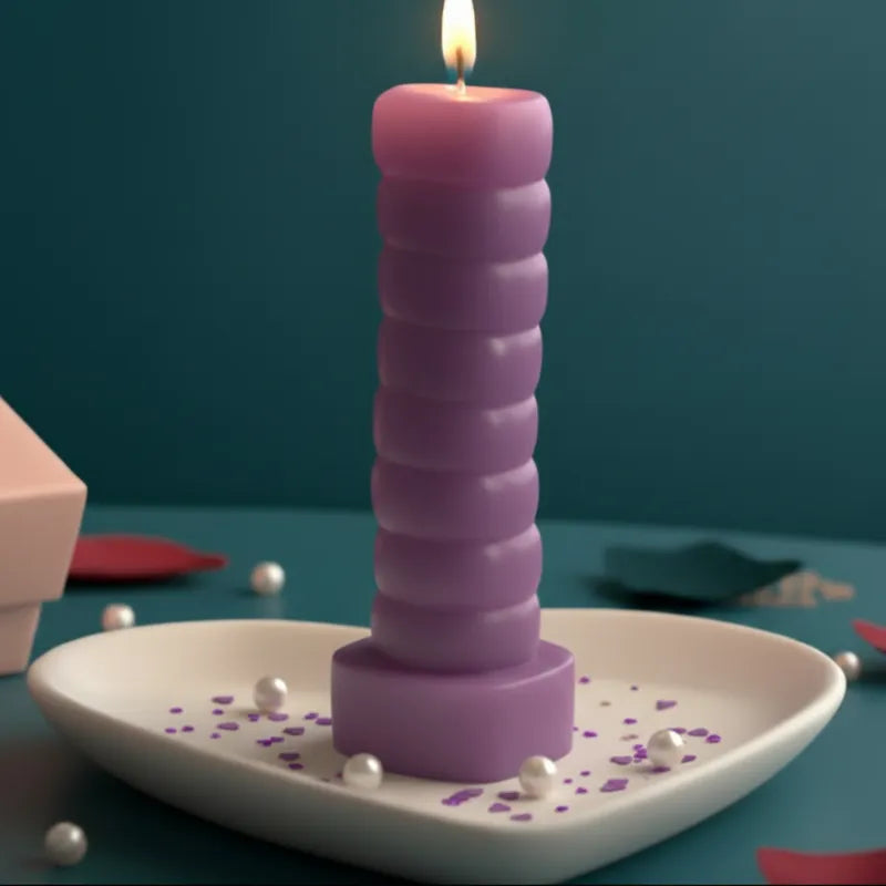 purple color candle