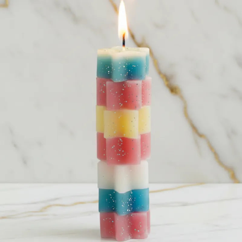 Muli color bling candle