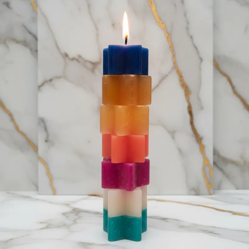 Muti color plain candle